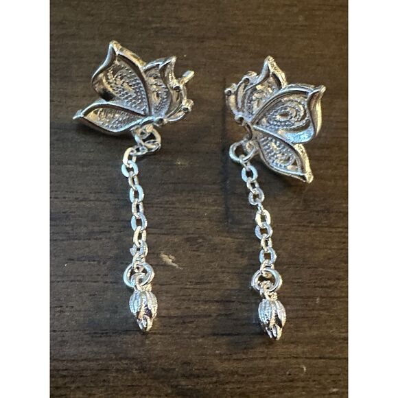 925 Sterling Silver Dainty Mismatch Earrings - Picture 1 of 4